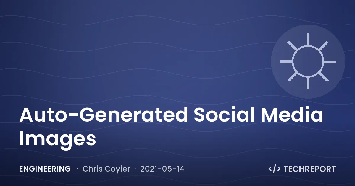 Auto-Generated Social Media Images
