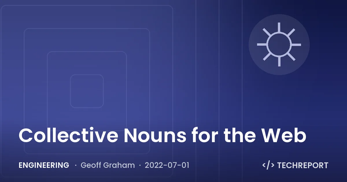 Collective Nouns for the Web