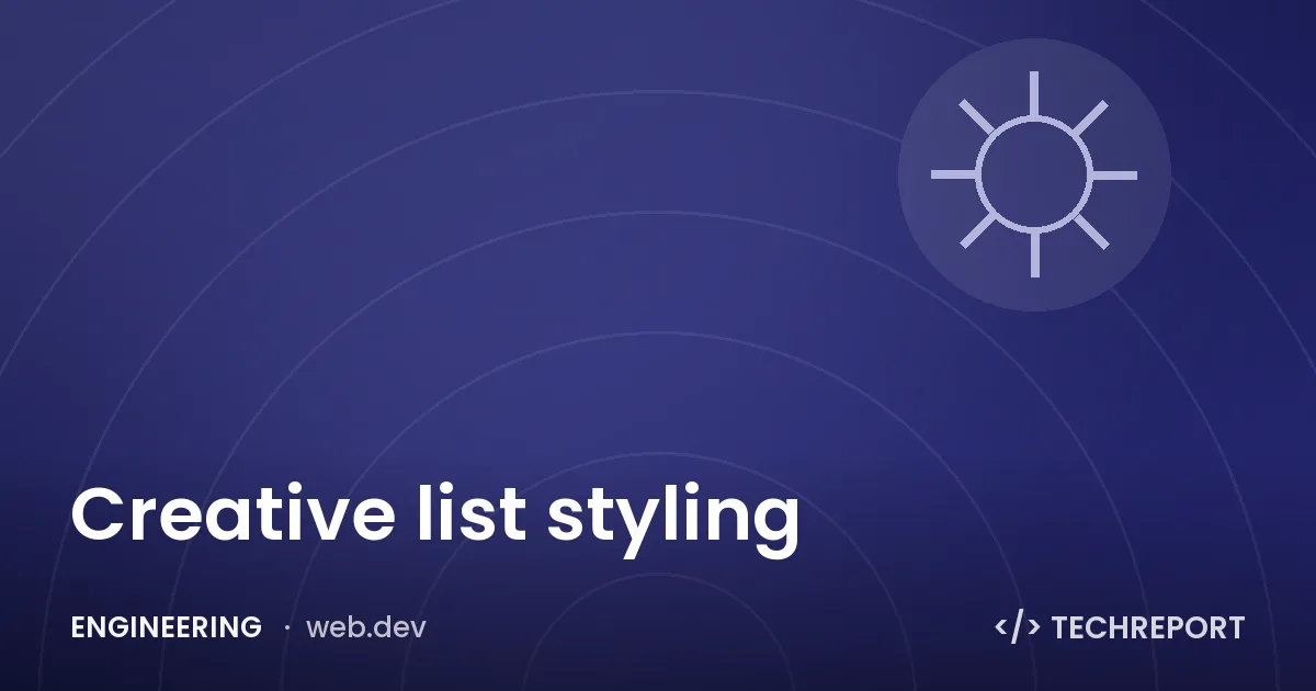 Creative list styling