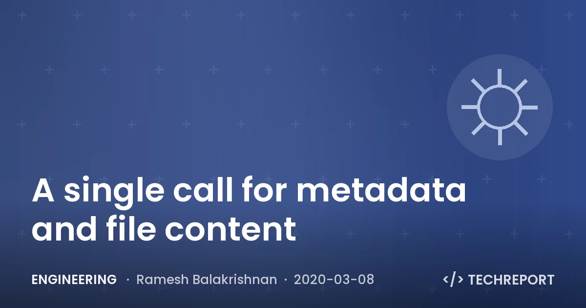 Engineering — A single call for metadata and file content