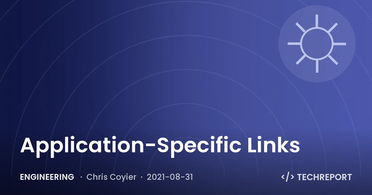 Application-Specific Links
