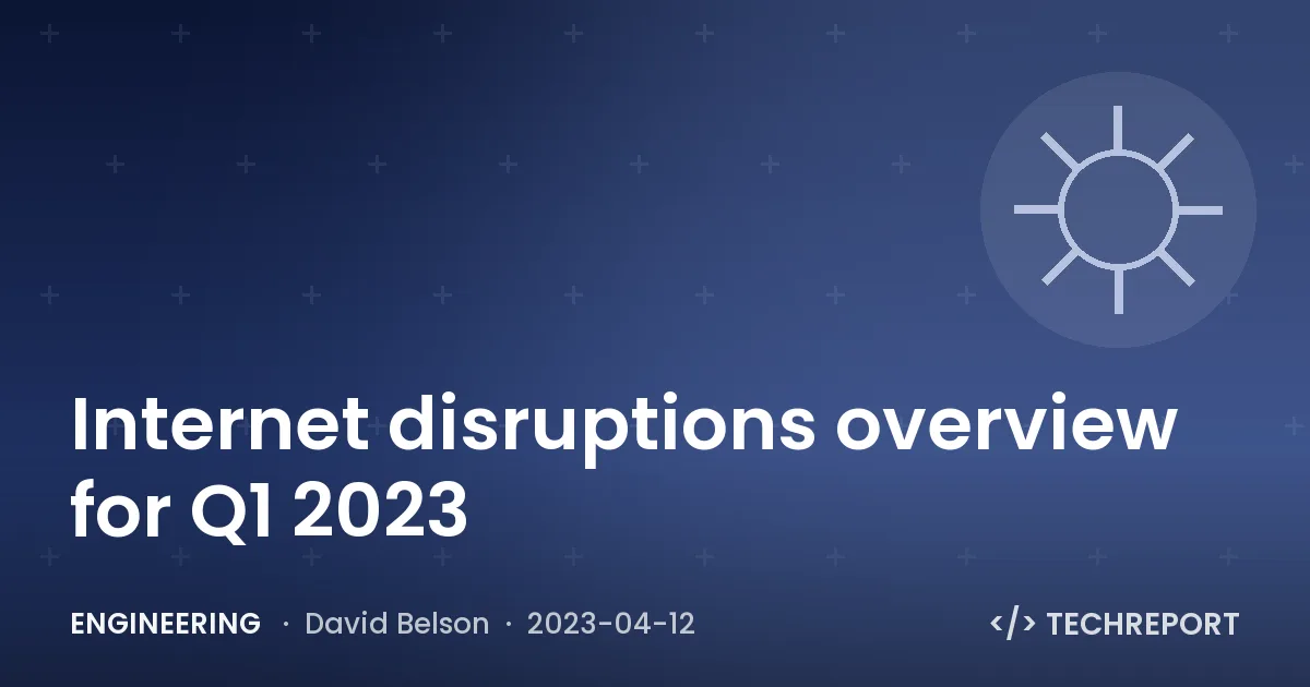 Internet disruptions overview for Q1 2023