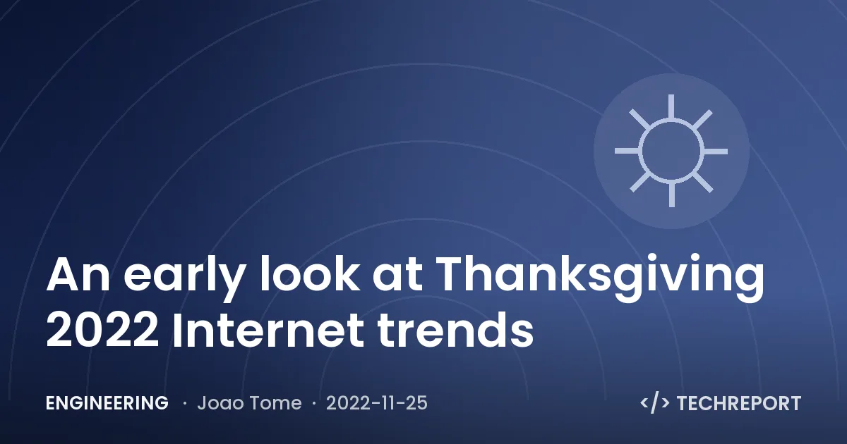 An early look at Thanksgiving 2022 Internet trends