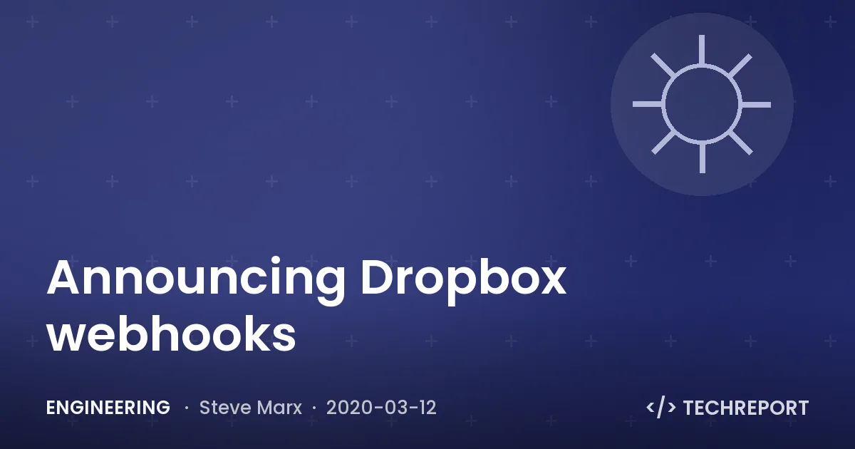 Announcing Dropbox webhooks