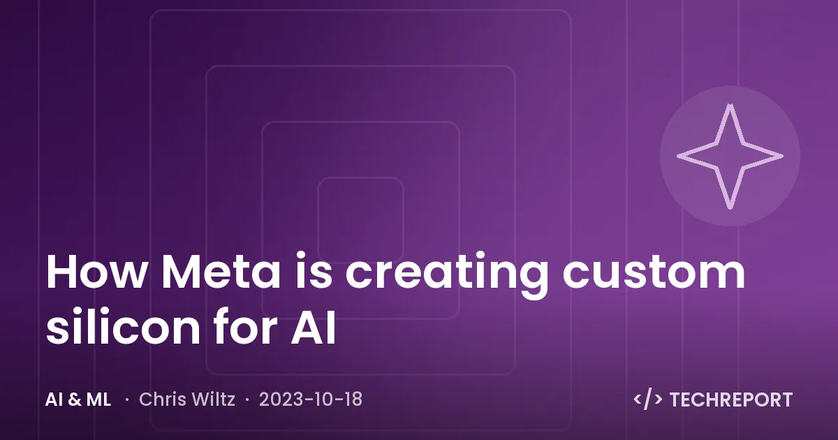 AI & ML — How Meta is creating custom silicon for AI