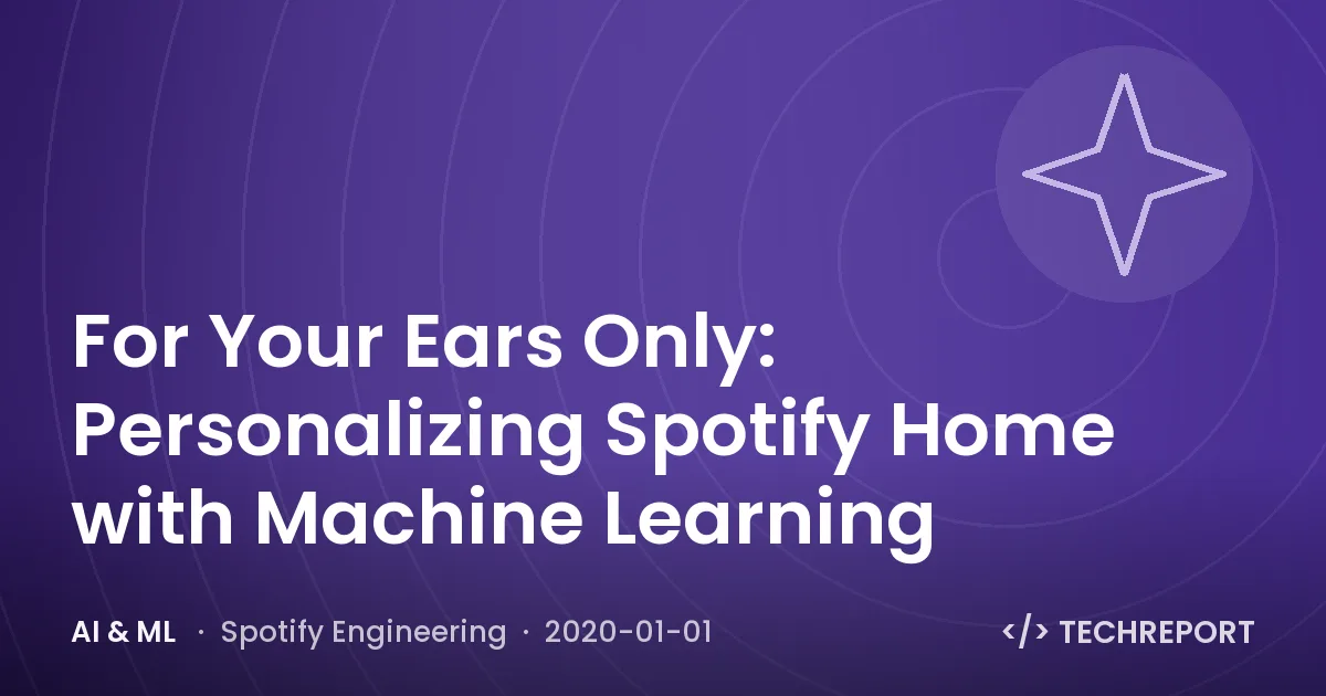 AI & ML — For Your Ears Only: Personalizing Spotify Home with Machine Learning