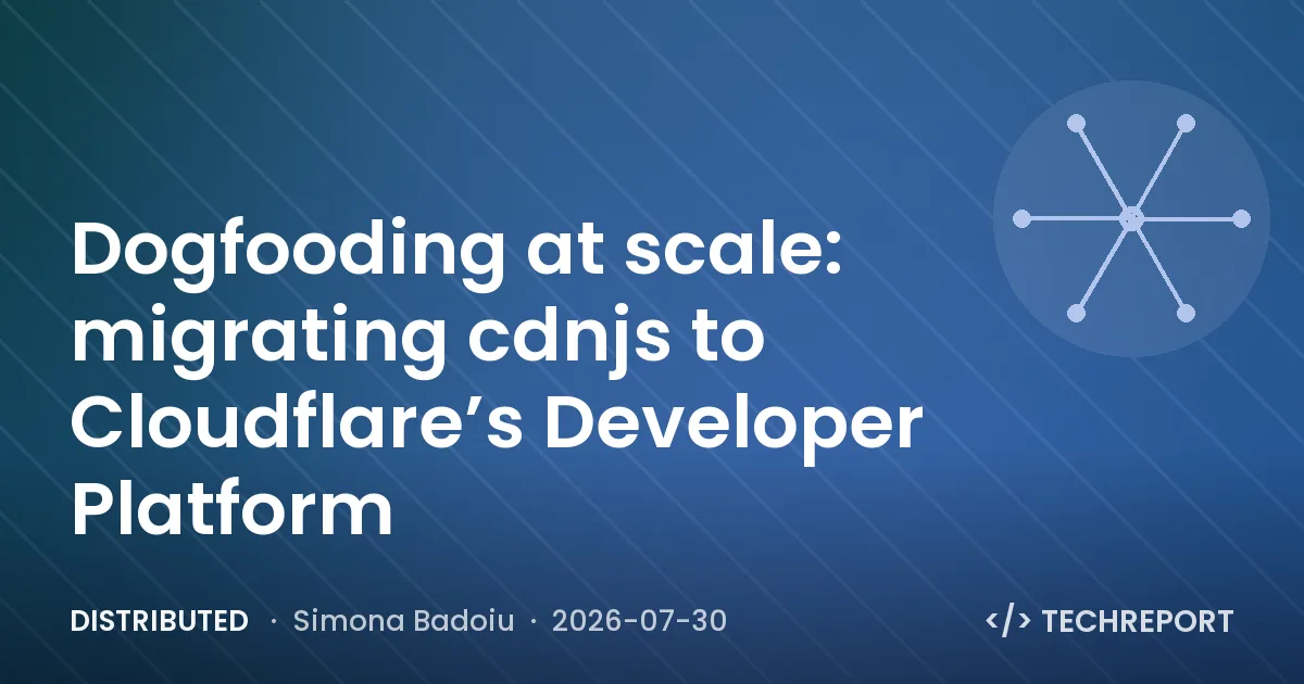 Distributed — Dogfooding at scale: migrating cdnjs to Cloudflare’s Developer Platform