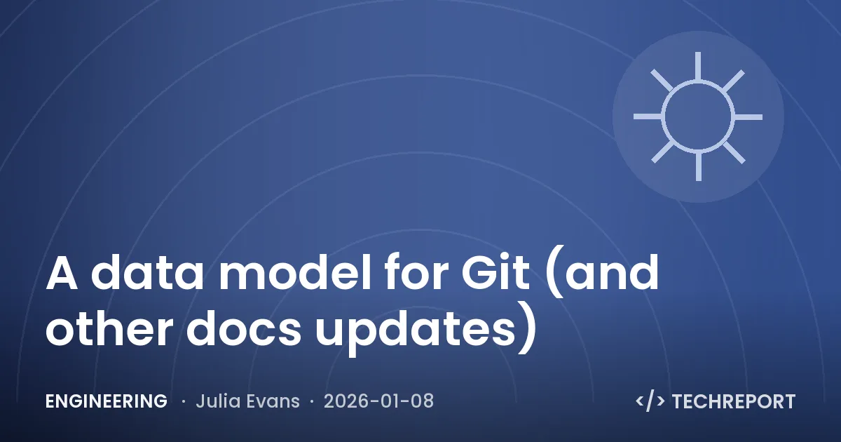 Engineering — A data model for Git (and other docs updates)