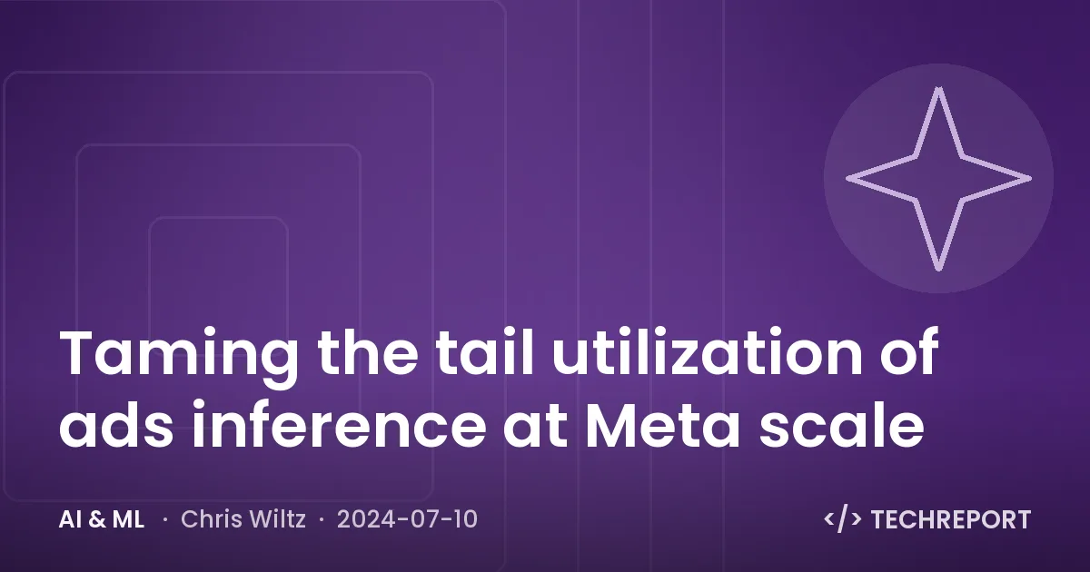 AI & ML — Taming the tail utilization of ads inference at Meta scale