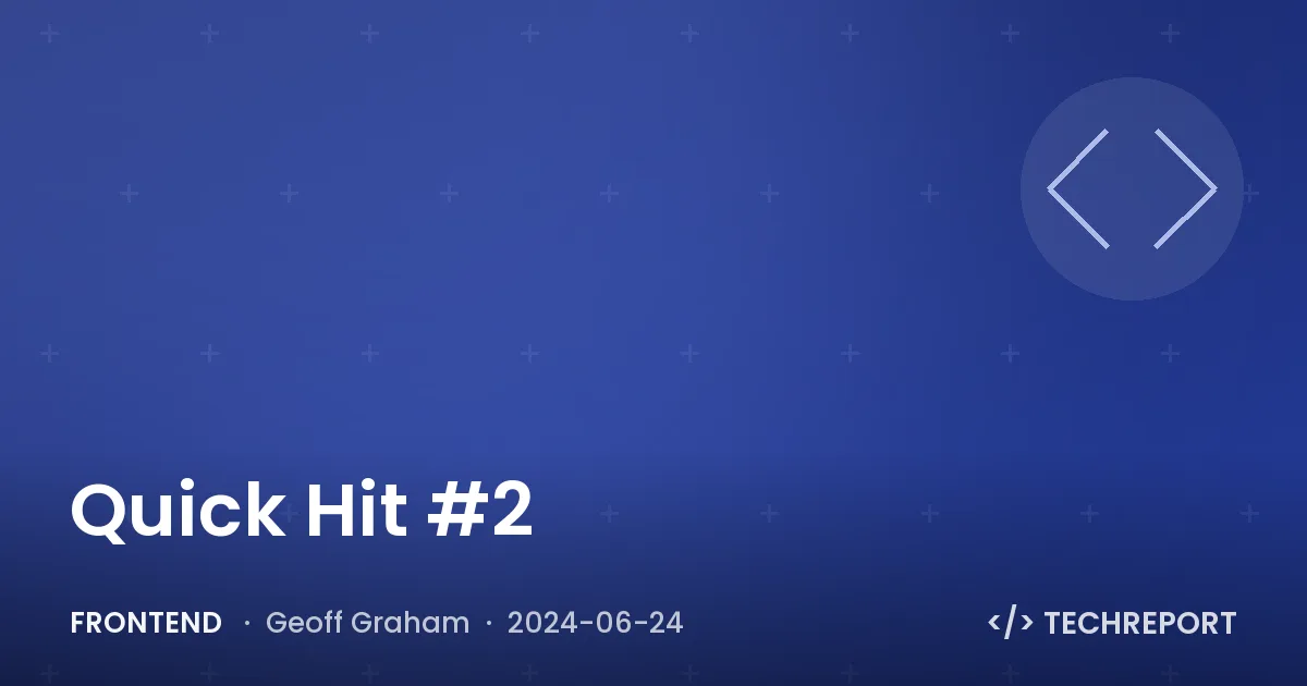 Quick Hit #2