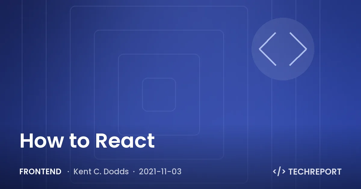 Frontend — How to React ⚛️
