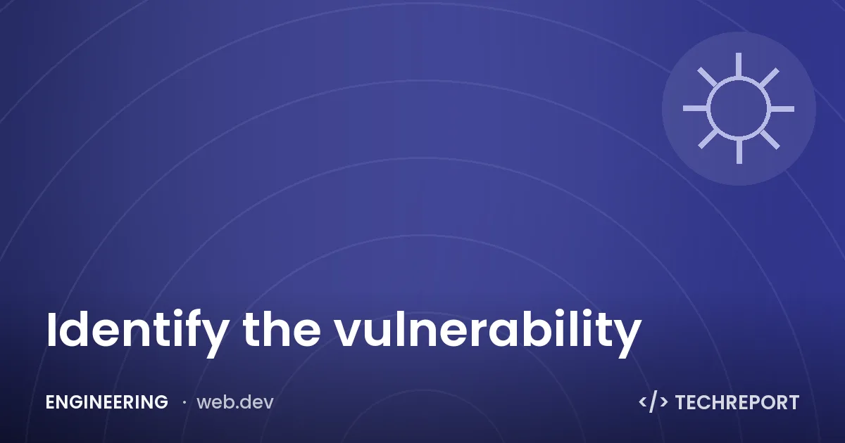 Identify the vulnerability