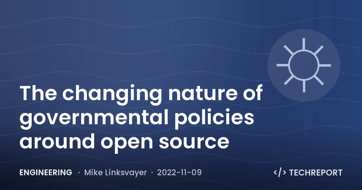 The changing nature of governmental policies around open source