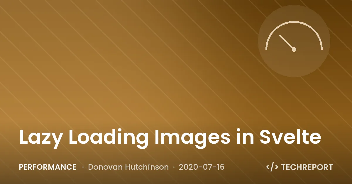 Performance — Lazy Loading Images in Svelte