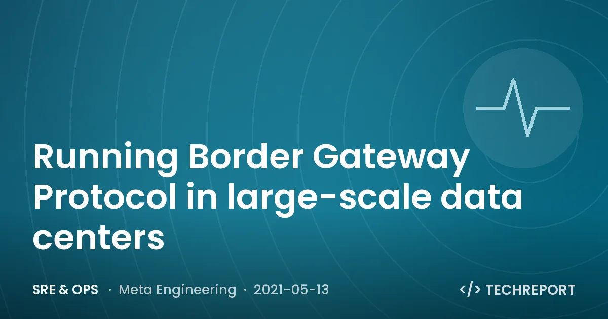 Running Border Gateway Protocol in large-scale data centers