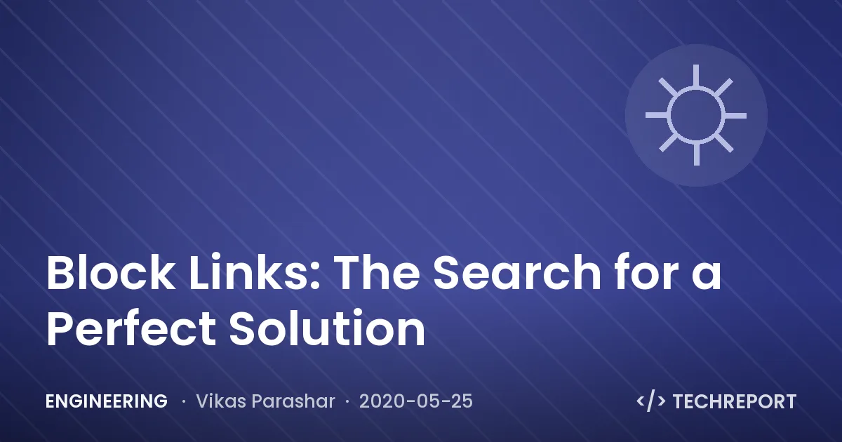 Engineering — Block Links: The Search for a Perfect Solution