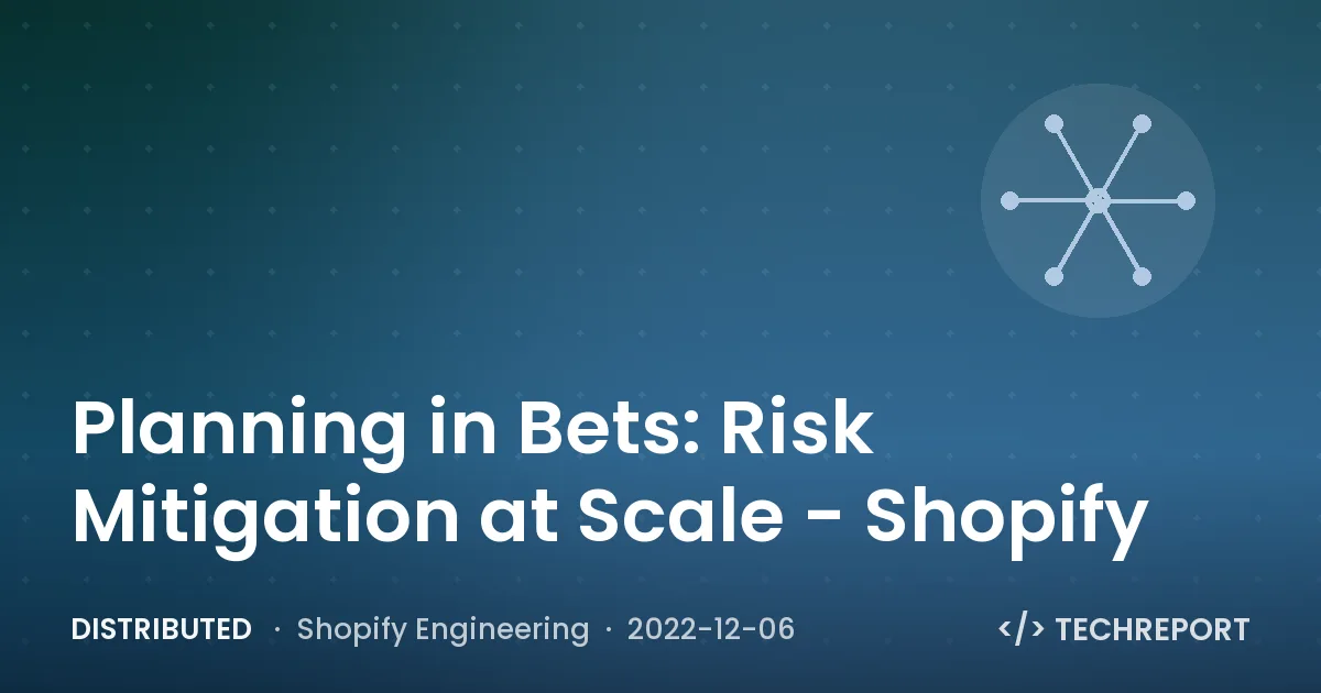 Distributed — Planning in Bets: Risk Mitigation at Scale - Shopify