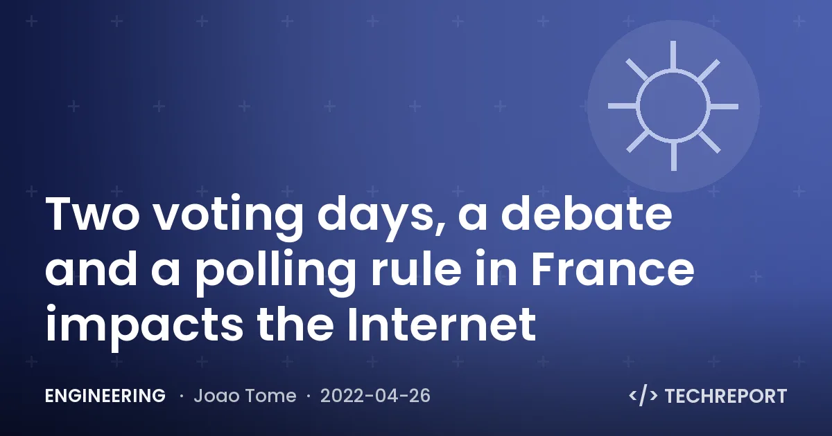 Two voting days, a debate and a polling rule in France impacts the Internet