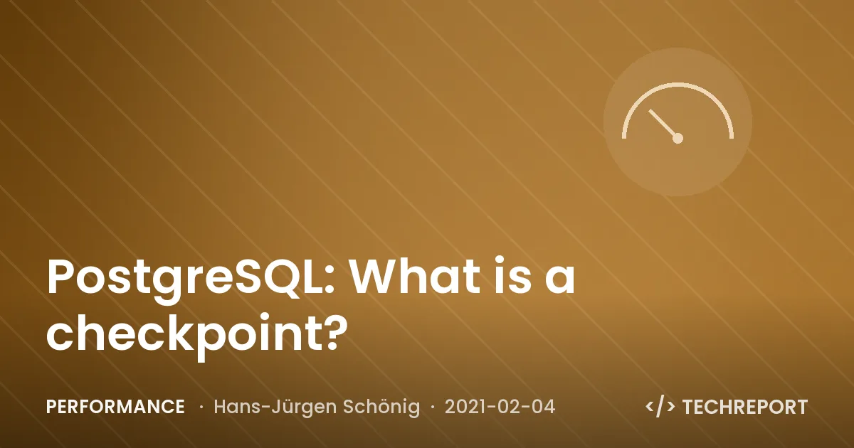 PostgreSQL: What is a checkpoint?