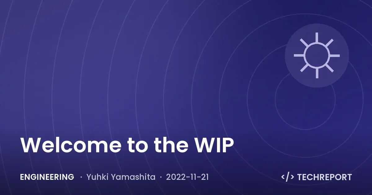 Welcome to the WIP