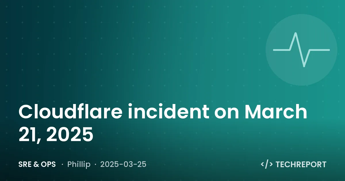 Cloudflare incident on March 21, 2025