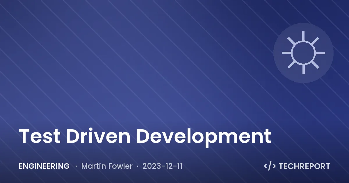 Test Driven Development