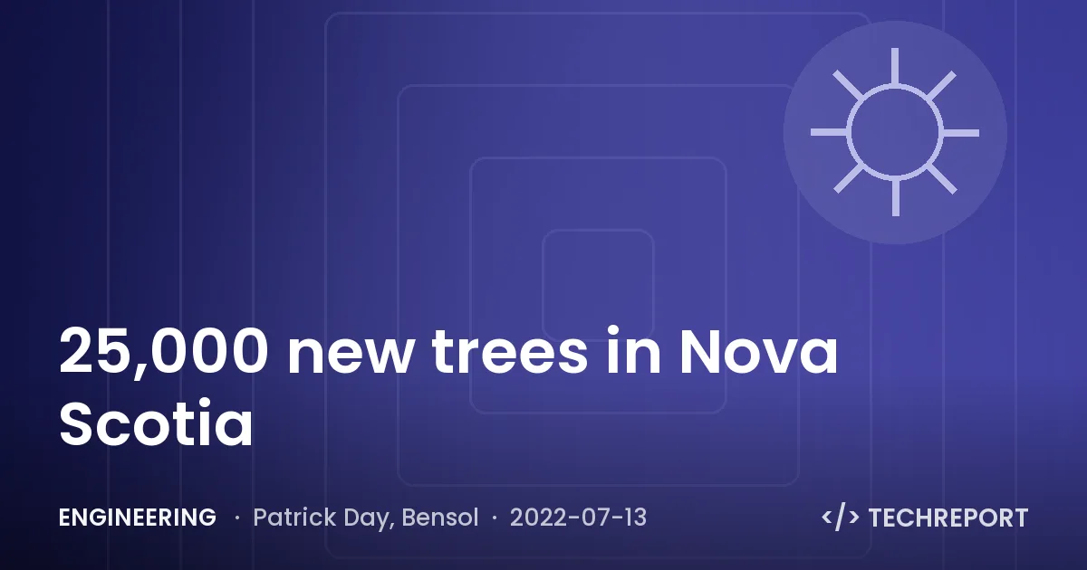 25,000 new trees in Nova Scotia