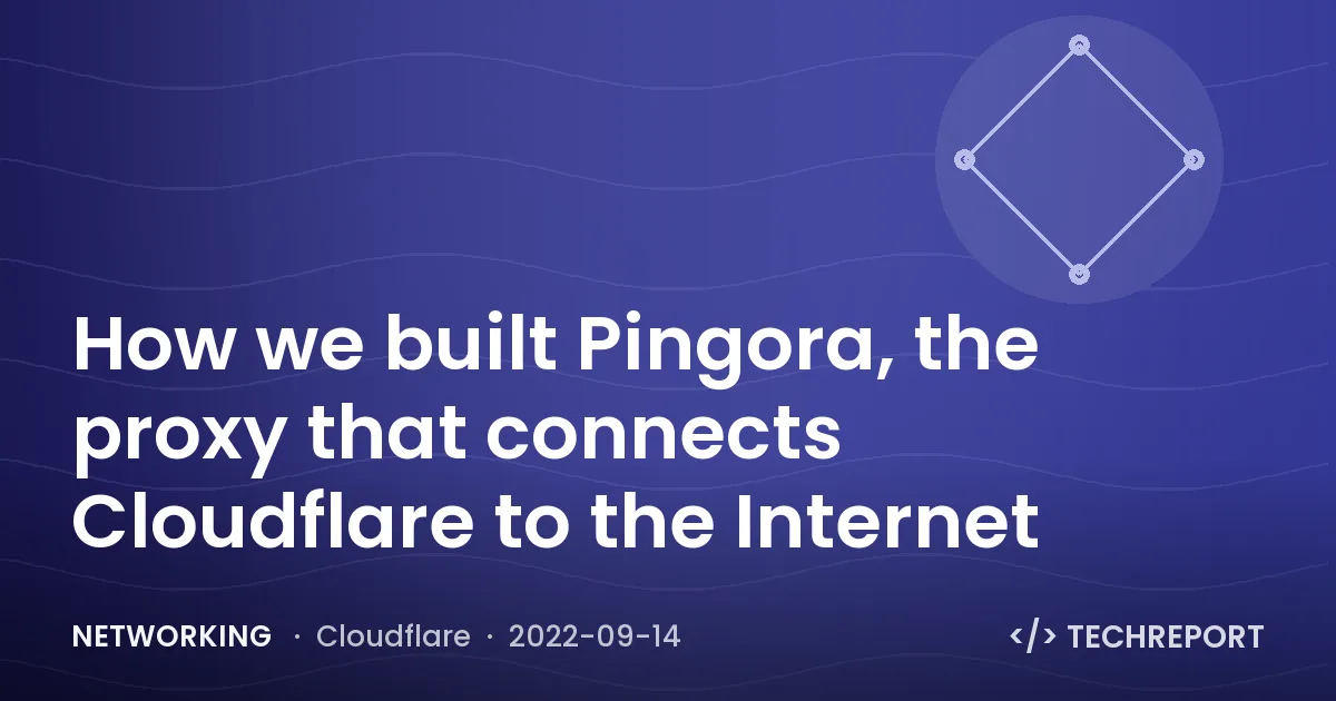 Networking — How we built Pingora, the proxy that connects Cloudflare to the Internet