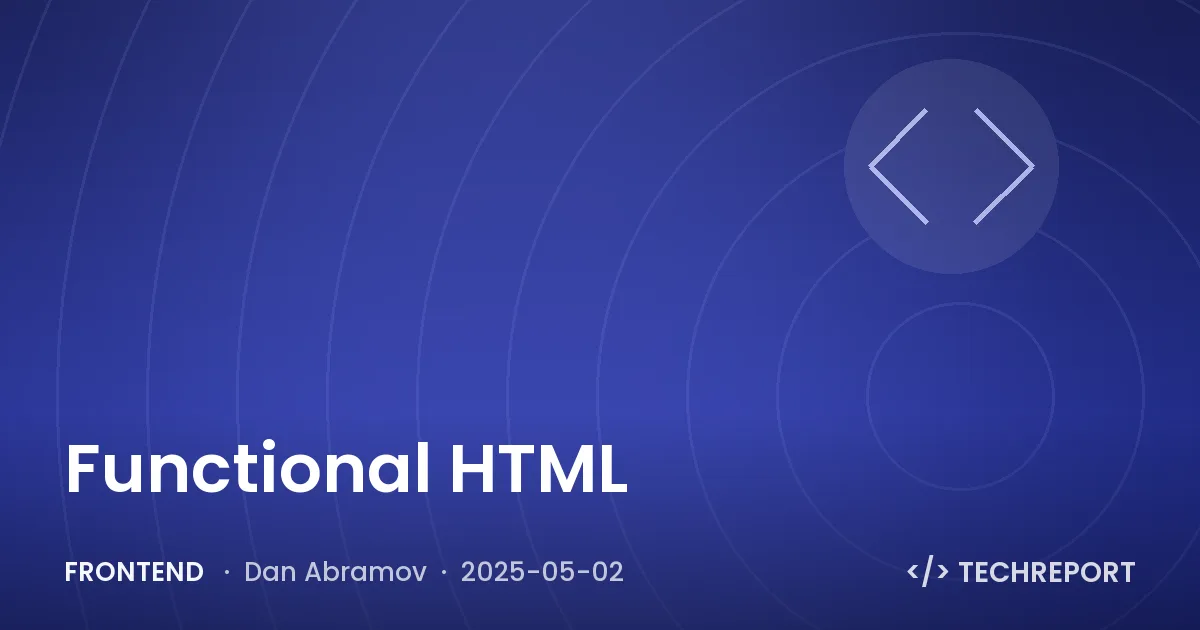 Functional HTML