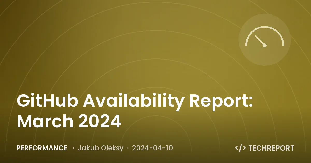 GitHub Availability Report: March 2024