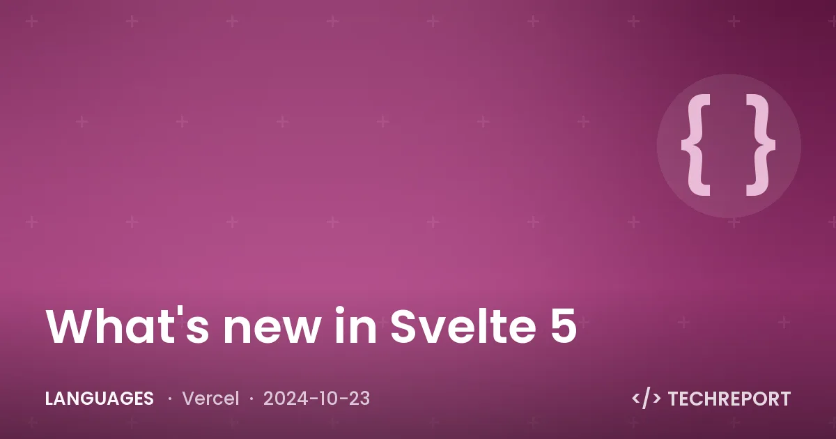 Languages — What's new in Svelte 5