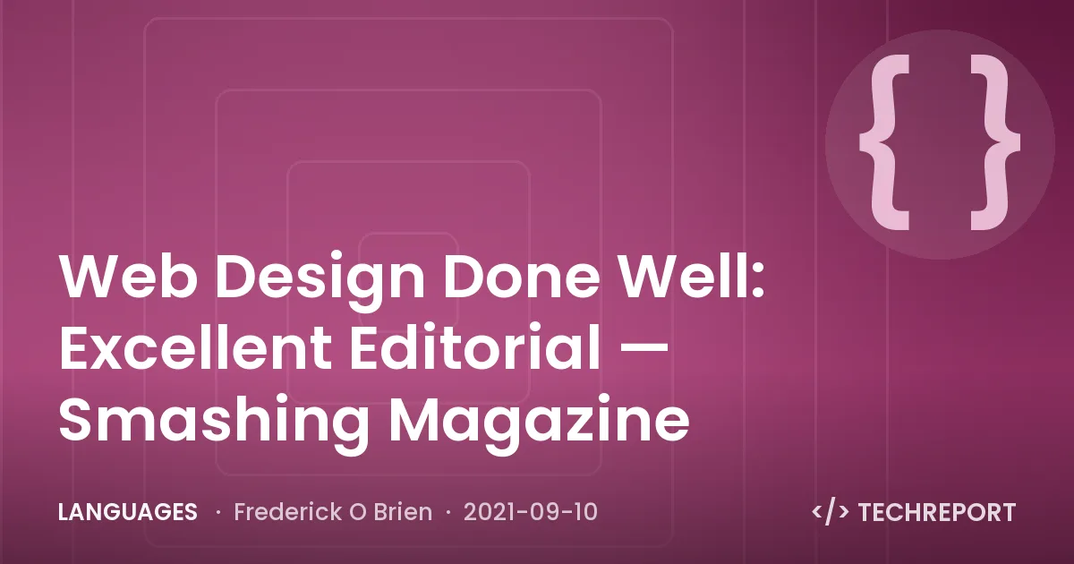 Languages — Web Design Done Well: Excellent Editorial — Smashing Magazine