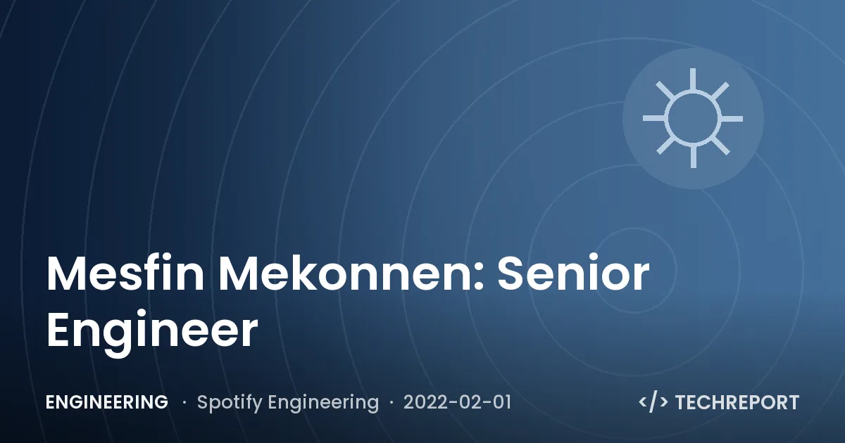 Mesfin Mekonnen: Senior Engineer