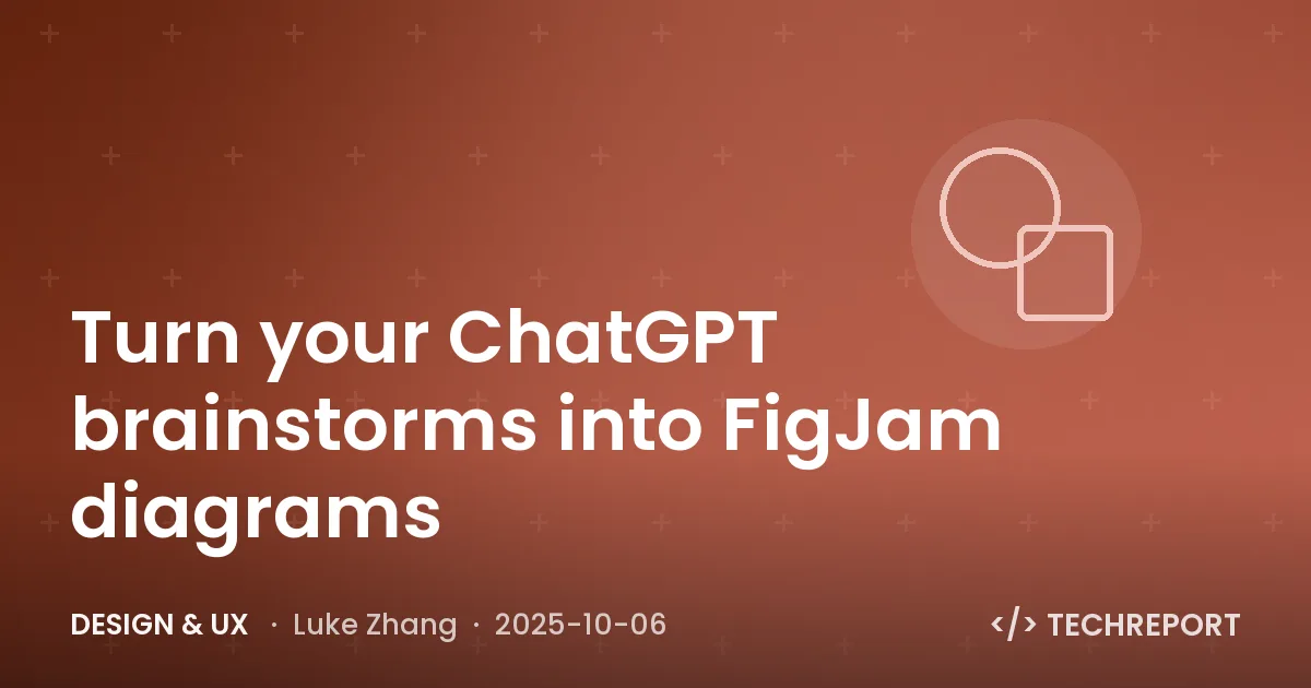 Design & UX — Turn your ChatGPT brainstorms into FigJam diagrams
