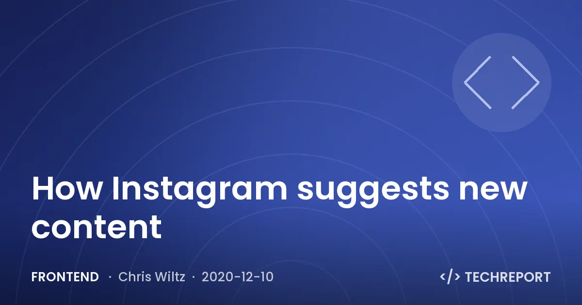 How Instagram suggests new content