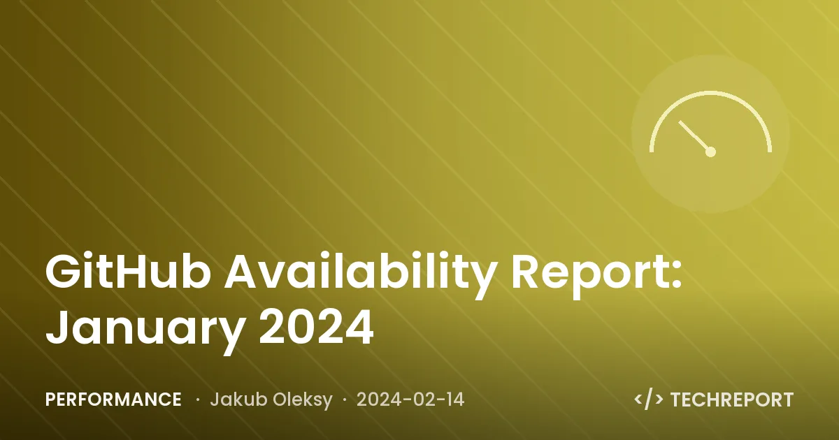 GitHub Availability Report: January 2024