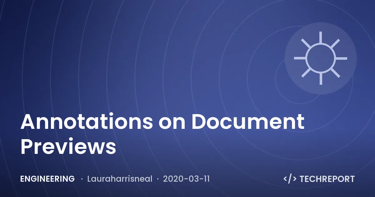Engineering — Annotations on Document Previews