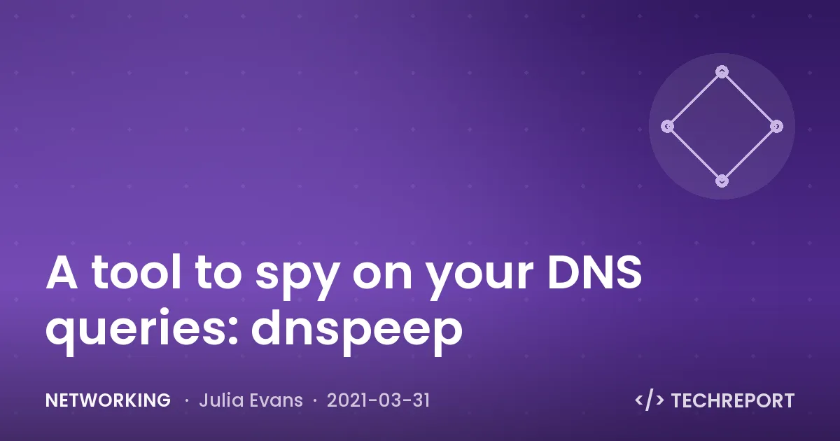 Networking — A tool to spy on your DNS queries: dnspeep