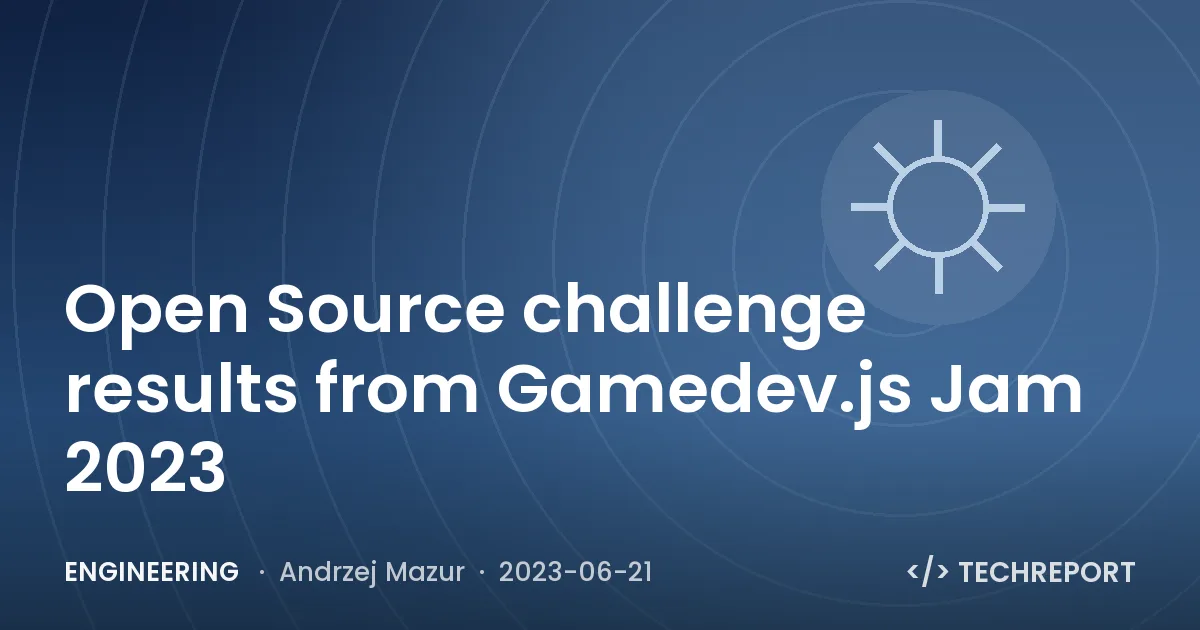Open Source challenge results from Gamedev.js Jam 2023