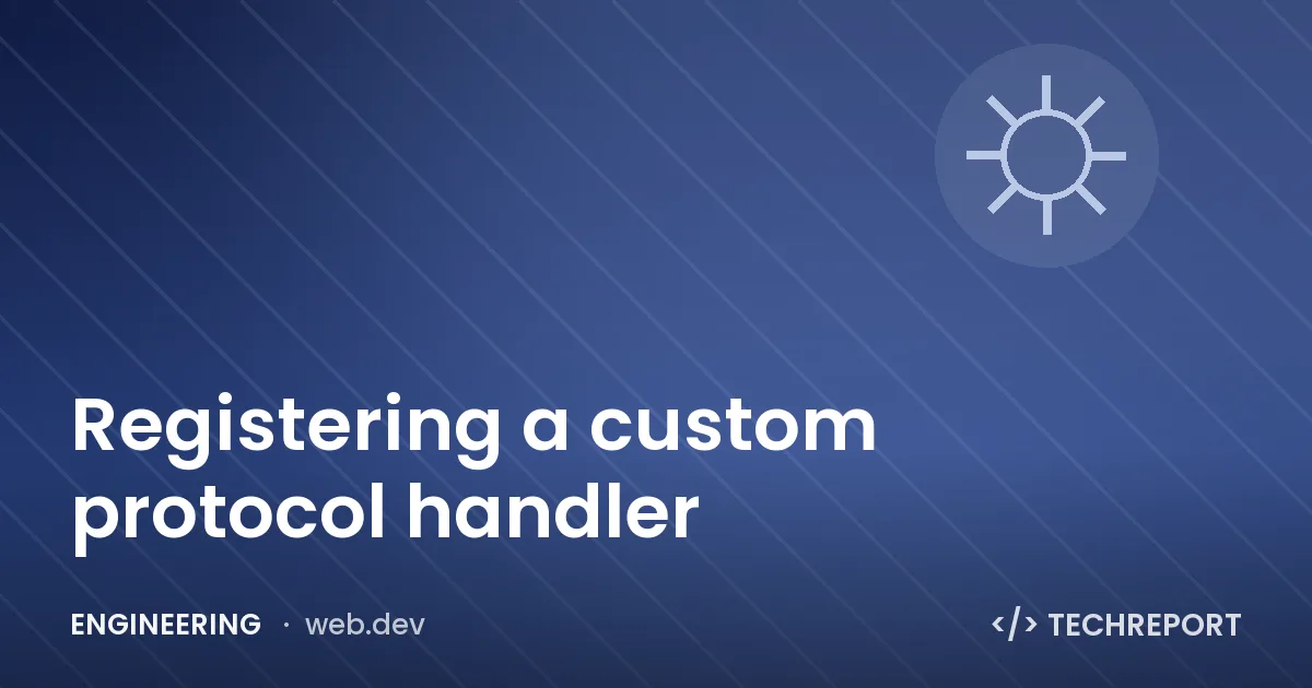 Registering a custom protocol handler