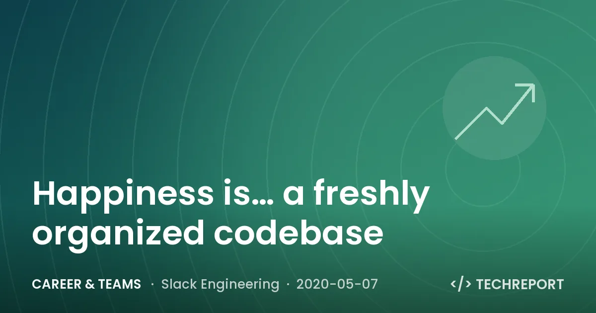 Career & Teams — Happiness is… a freshly organized codebase