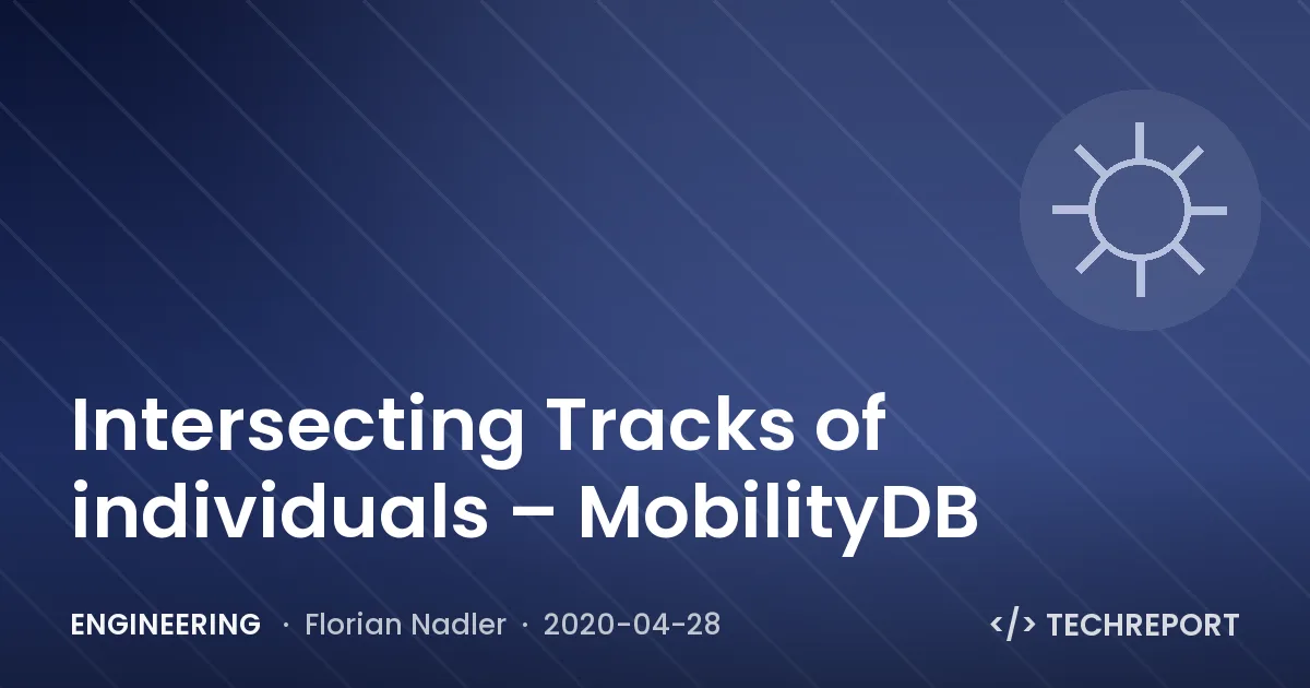 Intersecting Tracks of individuals – MobilityDB