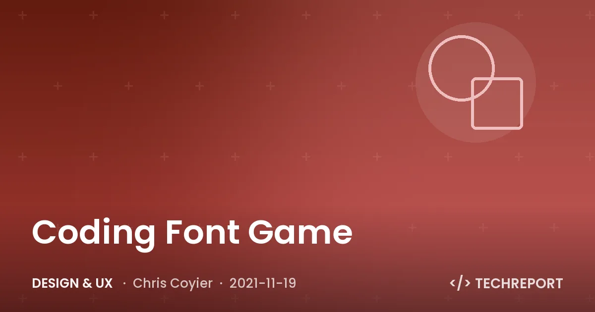 Coding Font Game