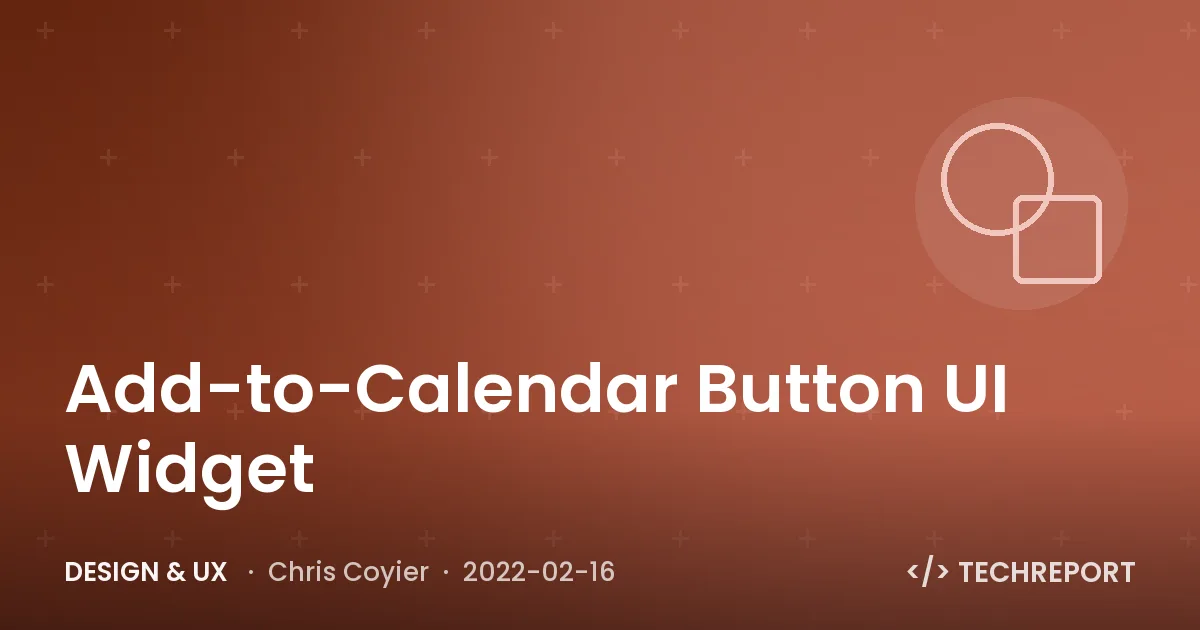Add-to-Calendar Button UI Widget