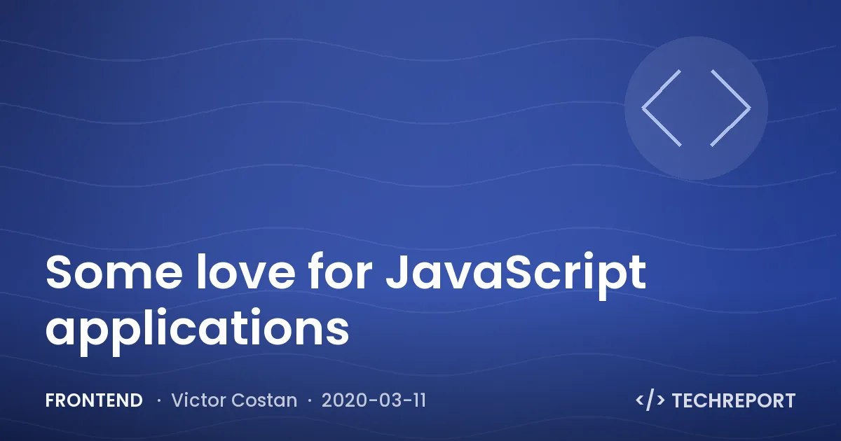 Some love for JavaScript applications