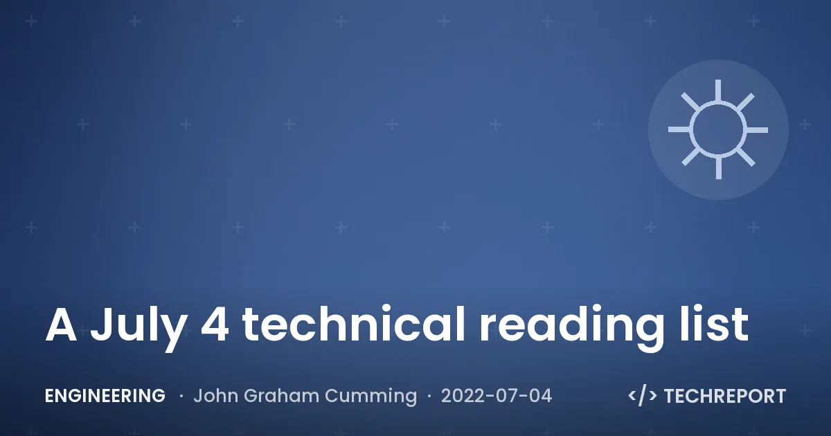 Engineering — A July 4 technical reading list