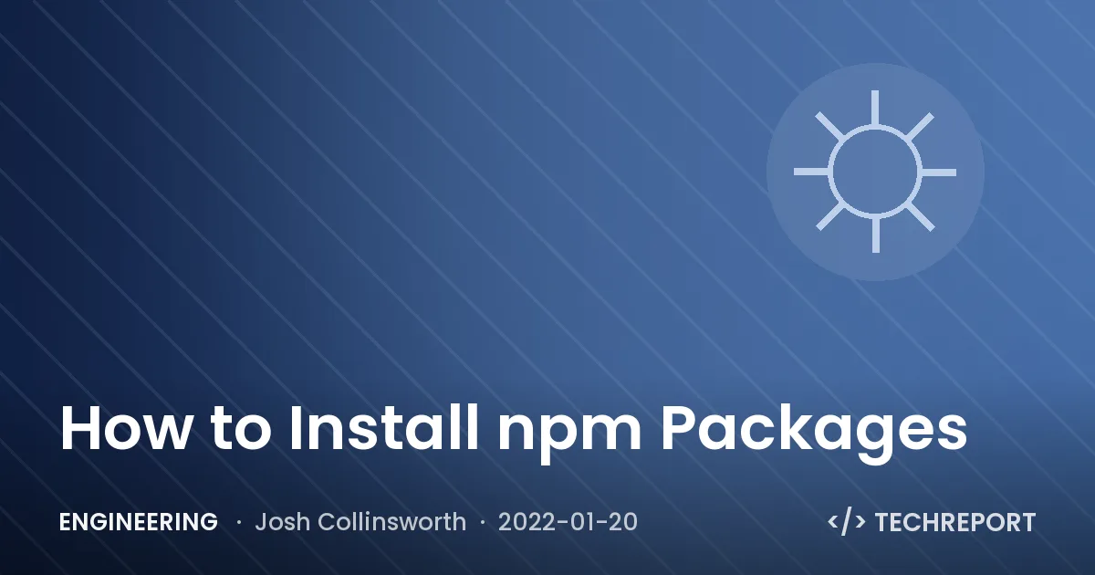 How to Install npm Packages