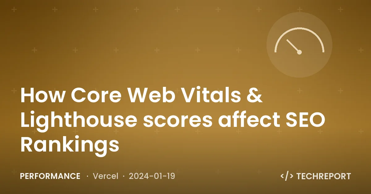 How Core Web Vitals & Lighthouse scores affect SEO Rankings