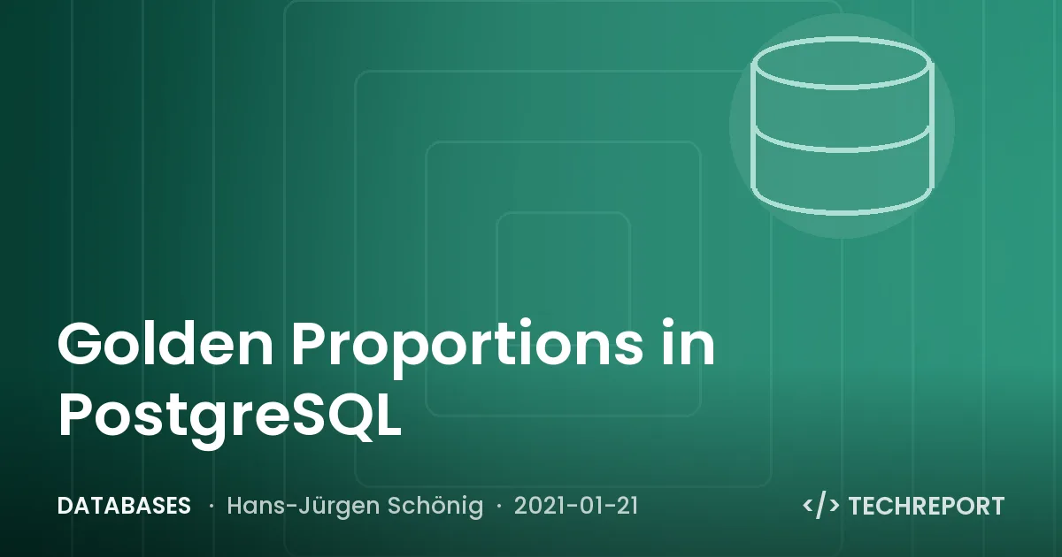 Databases — Golden Proportions in PostgreSQL