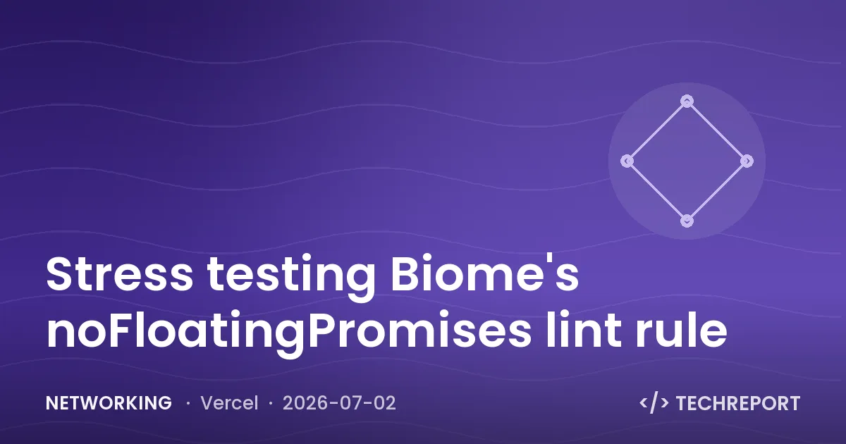 Networking — Stress testing Biome's noFloatingPromises lint rule